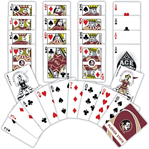 Image of MasterPieces Family Games - NCAA Florida State Seminoles Playing Cards - Officially Licensed Playing Card Deck for Adults, Kids, and Family