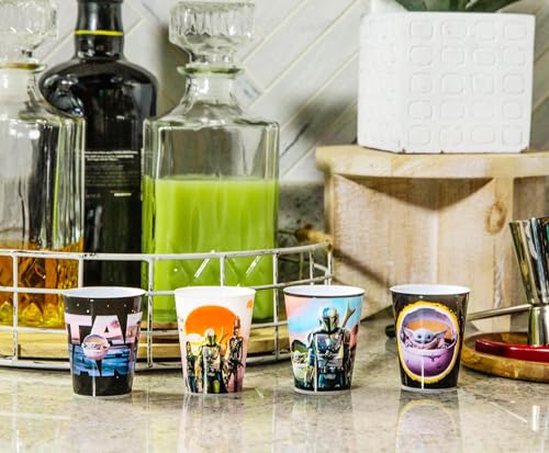 Mini gobelet Mandalorian Star Wars petit verre plastique réutilisable - 4