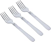 Vista 7 de Efavormart - 25 tenedores de plástico con mango blanco de 7 pulgadas para bodas, fiestas, banquetes, eventos, bufés de dulces, colección antigua