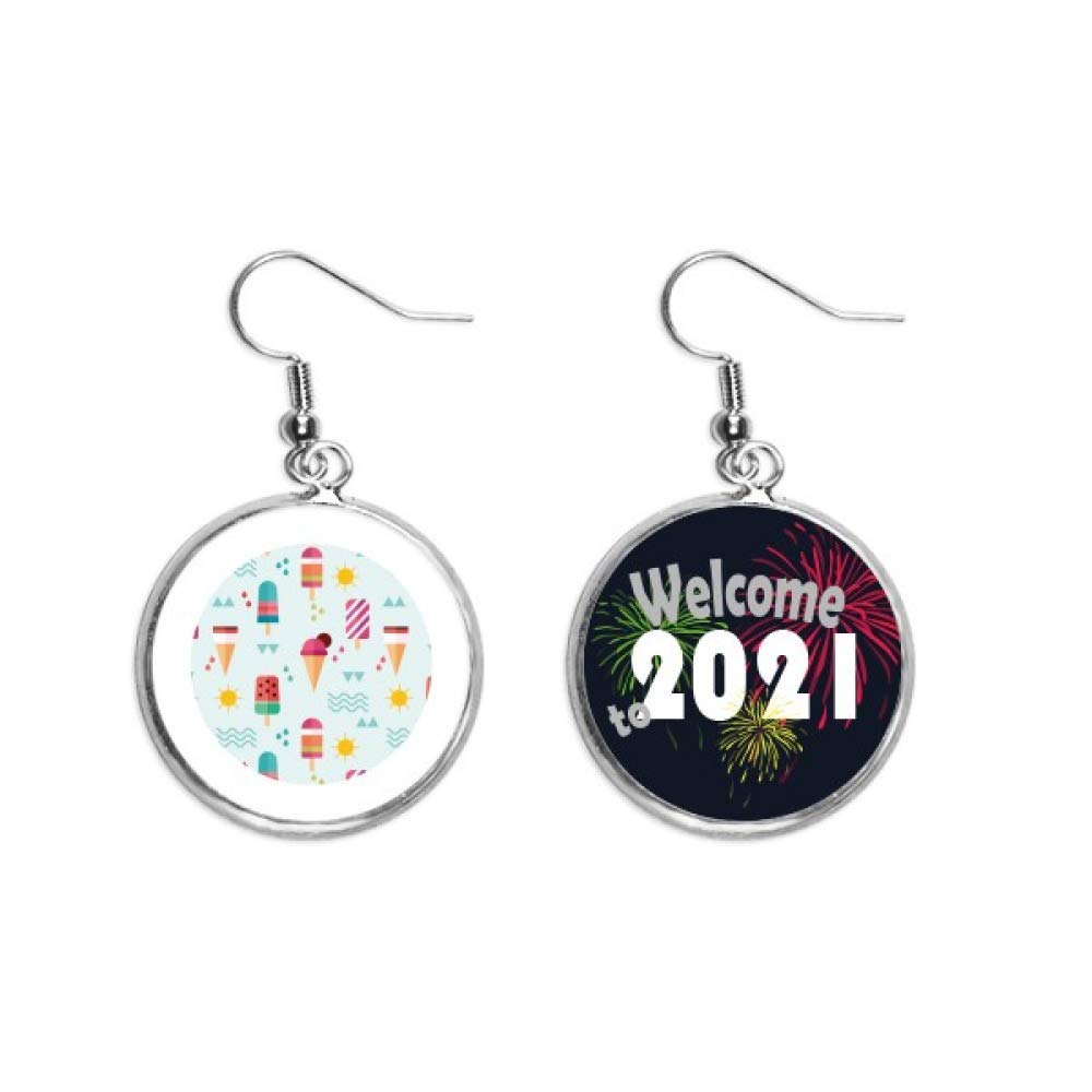 Pendientes Ice Pop Sun Mountain River en Plata Talla M 5