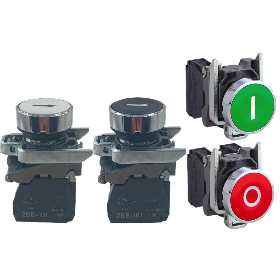 Interruptor pulsador XB4BA3311 con retorno metálico duradero