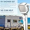 YASINU RV Shower Head with Hose and On Off Switch, High Pressure Camper/RV Shower Head Replacement, 4 Setting, 60 inch Hose, Water-Saving, Chrome