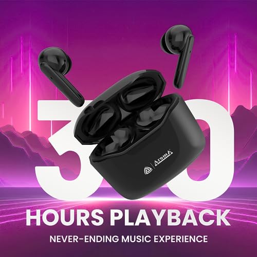 Image of Aroma NB138 Dash 30 Hours* Playtime | 45Ms Gaming True Wireless Earbuds | Bluetooth Headset | Perfect for Gaming | Dual Pairing Mode and Voice Assistant | Type-C Fast Charging (Black)