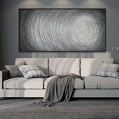 Affiches modernes space circle pattern | Toile abstraite salon 70x140cm