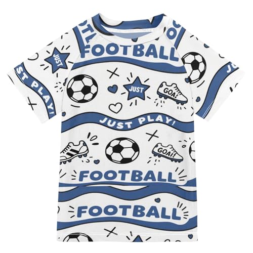 Blue Football Goal Star Pattern Short Sleeve Girl Bathing Suit Big Girls Swimsuits Kids Rash Guard Swimsuit Girls for 3-12 Years Traje de bano para nino