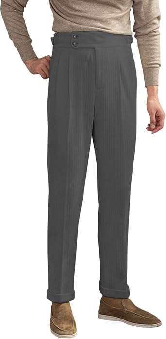 Mens Business Slim Fit Corduroy Pant Straight-Leg Corduroy Pant for Men