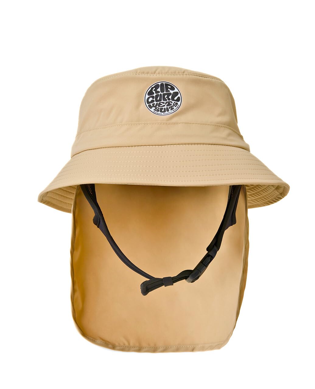 Rip Curl Men's UPF 50+ Quick Dry Surf Hat with Removable Neck Flap, Light Khaki, M