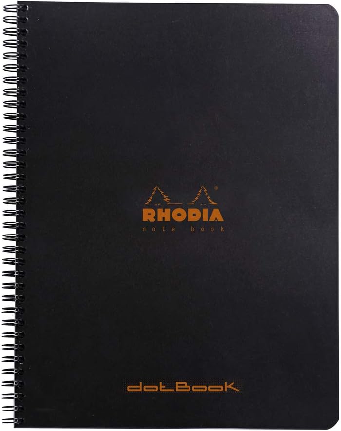 193039C - Spiral Notebook (Full Bound) Notebook Black - A4+ - Dot Dot - 160 Detachable Pages - White Clairefontaine Paper 80 g/m - Soft and Resistant Cover - Classic