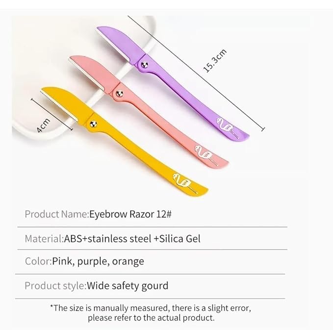 Image of FEATHER FLAMINGOS RAZOR, Feather Flamingo Facial Razor for Face, Eyebrows & Body shaving | 3-Piece Facial Touch-up Razor