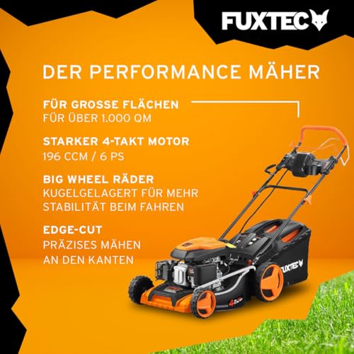 Foto von FUXTEC Benzin Rasenmäher FX-RM5196eS • 6 PS • 51 cm Schnittbreite • 4in1