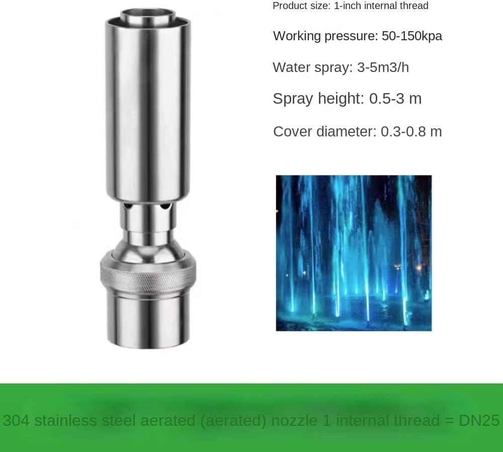 1" 1.5" 2" SS304 and Brass Aerated Fountain Nozzle Garden Landscape Pool Sprinkler Head Fountain Heads Fountain Accessories (Brass 2inch)