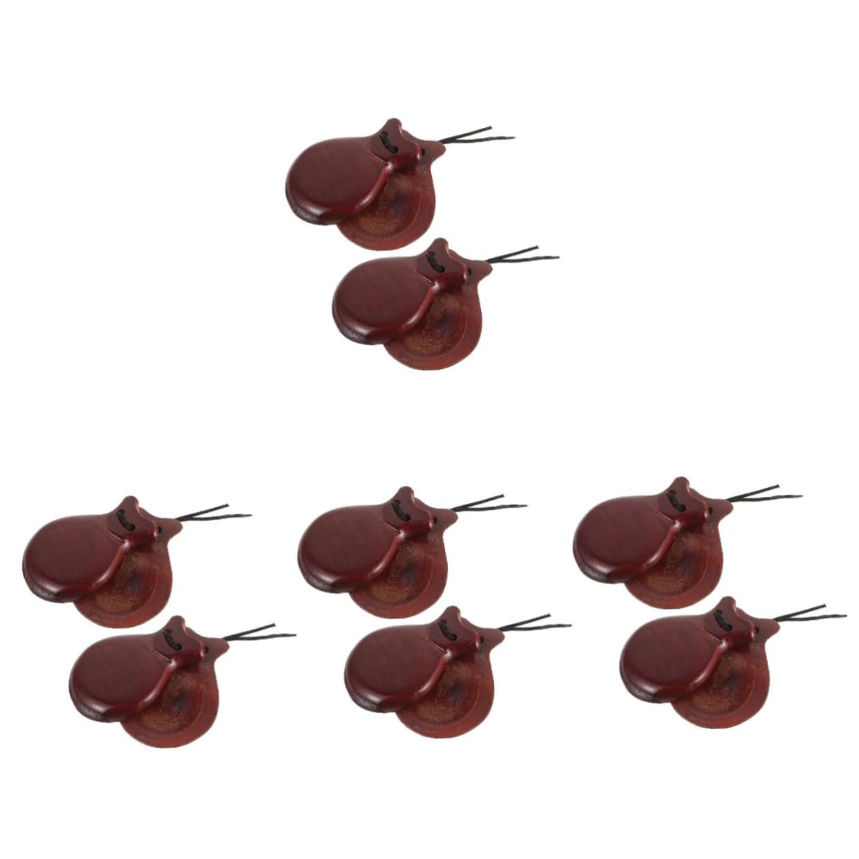 Happyyami 4 Pairs Flamenco Castanets Kids Percussion Musical Instrument Castanet Rhythm Maracas Spanish Castanets Hand Castanets Toys Musical Castanets Wooden Child Solid Wood Allegro