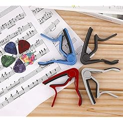 Capodastre Guitare Alliage Capo avec 5 Mediators en durable Alliage d’aluminium pour Classique Folk Guitare Ukulélé… - Les Beatles, Paul McCartney, John Lennon, RIngo Starr, George Harrison Capodastre Guitare Alliage Capo avec 5 Mediators en durable Alliage d'aluminium pour Classique Folk Guitare Ukulélé… – Image 2