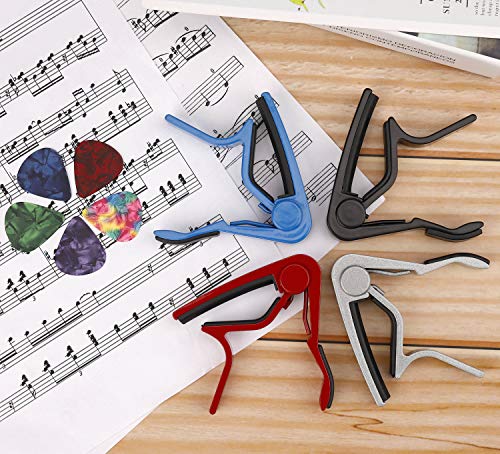 Capodastre Guitare Alliage Capo avec 5 Mediators en durable Alliage d’aluminium pour Classique Folk Guitare Ukulélé… - Les Beatles, Paul McCartney, John Lennon, RIngo Starr, George Harrison Capodastre Guitare Alliage Capo avec 5 Mediators en durable Alliage d'aluminium pour Classique Folk Guitare Ukulélé… – Image 3