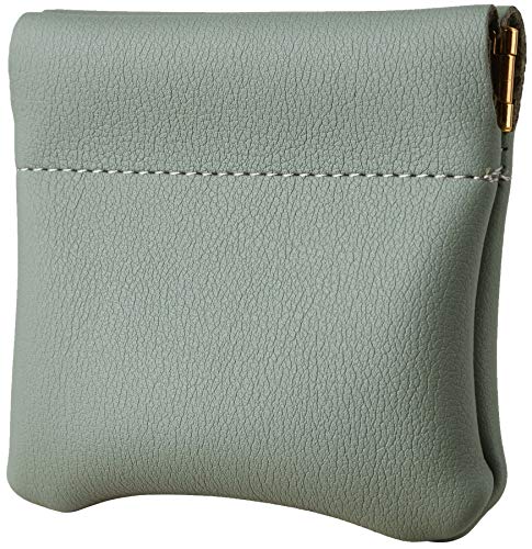 Image of Travelambo Leather Squeeze Coin Purse Pouch Change Holder for Men & Women