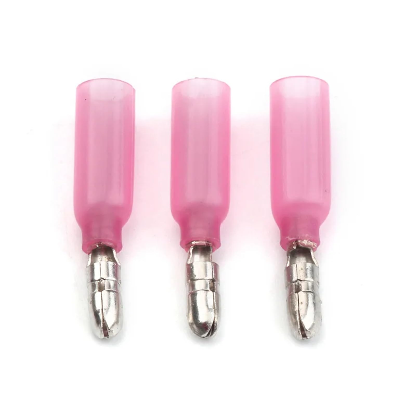 50PCS 22-18AWG Heat Shrink Red Male Terminals Electrical Butt Connectors Crimp Wire Splice Terminals for 0.5-1.5mm2