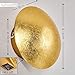 Wandlampe Mezia, runde Wandleuchte aus Metall in Gold mit Lichtspiel an der Wand, 1 x G9, Innenwandleuchte mit Strahlen-Effekt in Struktur-Gold-Optik, ohne Leuchtmittel