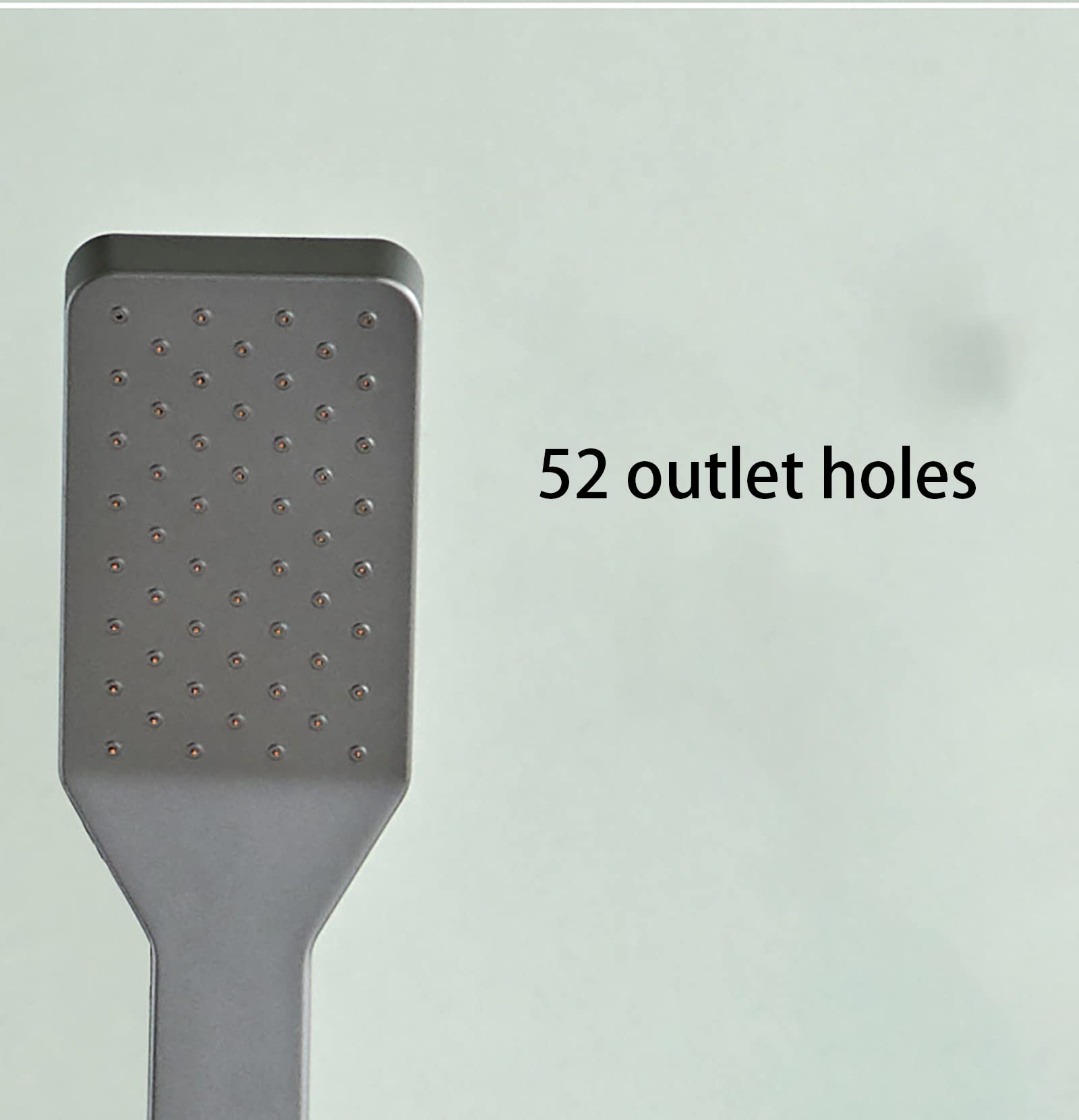 Juegos de grifos de Ducha, grifería de Ducha Gris, Cabezal de Ducha de Lluvia de 25 x 17 cm, Sistema de Ducha de Pared con Ducha de Mano y caño de bañera.