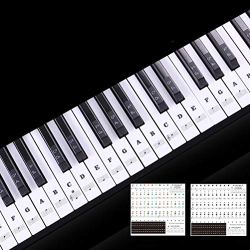 EXCEART 2 Pcs Piano de Teclado Transparente Grande Letra Tecla de Piano Órgão Eletrônico Stave Nota