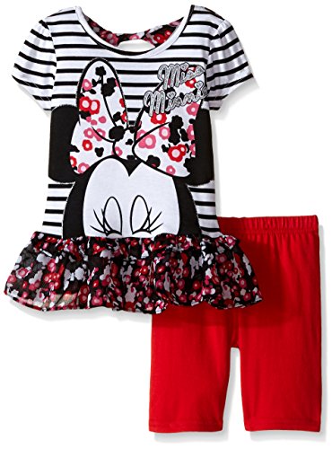 Disney Girls' 2 Piece Minnie Mouse Bike Short Set