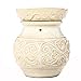 Hosley 6" High Cream Ceramic Electric Candle Warmer. Ideal Gift for Wedding, Spa and Aromatherapy. Use Brand Wax Melts/Cubes, Essential Oils and Fragrance Oils. O4