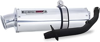 Escape/Ponteira Coyote RS3 Aluminio Oval Preto - Lander XTZ 250 até 2018 - Polido