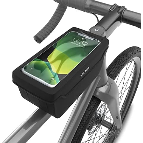 VELMIA Innovative Fahrradtasche mit Magnetverschluss I funktioniert als Rahmentasche und Lenkertasche I Fahrrad zubehör Cover