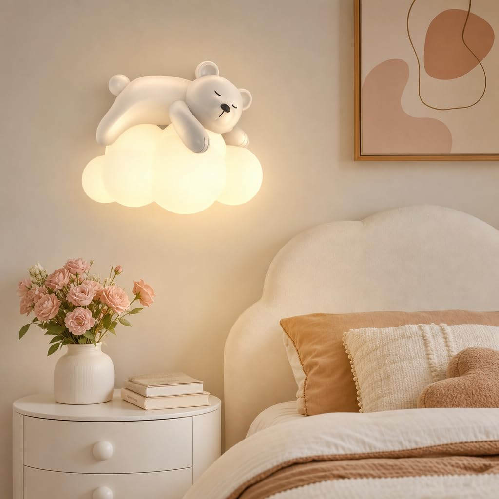 LED Kinderlampe Fernbedienung 3 Helligkeitsmodi Dimmbar Wandleuchte Tiere Innen Dekorative Wandlampe Moderne Tragen Design Cartoon Lampe Wand Acryl Lampenschirm 3 Farbtemperaturen
