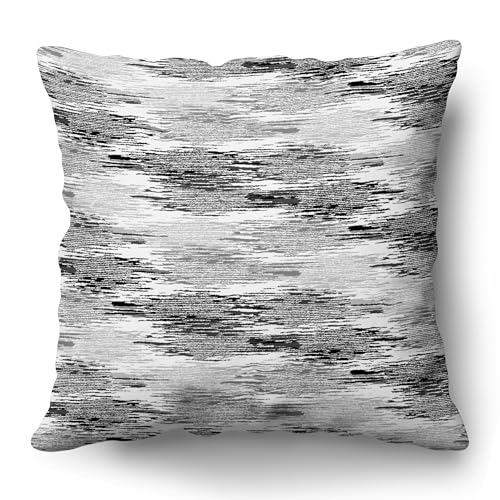 Americanflat 20x20 Throw Pillow with Sewn-in Insert - All-in-One Decorative Pillows - No Cover Needed - Soft and Durable Cushion for Bed or Sofa - Polyester - Black, Grey and White