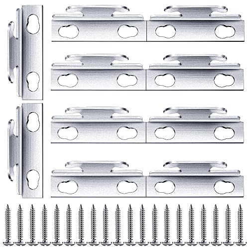 10 Pcs Curtain Rod Brackets Adjustable Curtain Rod Hooks with Screws Curtain Rod Holders Wall Brackets