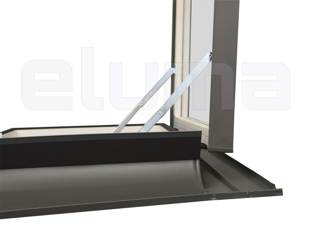 Lucernario - Finestra da tetto CLASSIC LIBRO | Finestra per uscita sul tetto | Vetro camera 4-9-4 | Apertura laterale | Made in Italy | 45x55 Base x Altezza