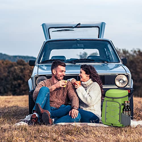 Maelstrom Cooler Backpack,35 Can Backpack Cooler Leakproof,Insulated Soft Cooler Bag,Beach Cooler Camping Cooler,Ice Chest Backpack,Travel Cooler For Grocery Shopping,Kayaking,Fishing,Hiking,Green #TOP6