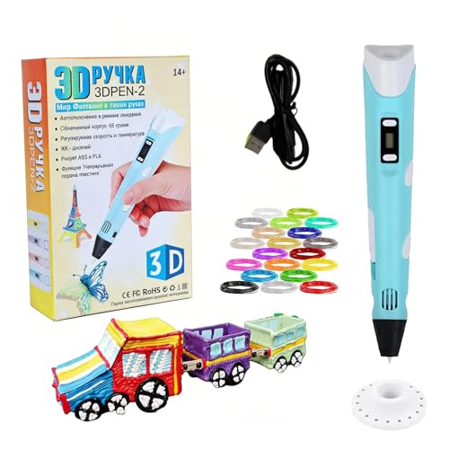 Lápiz 3D para niños, lápiz de impresión 3D con versión USB, conector de alta temperatura y pantalla LED, ideal para principiantes, impresora 3D y regalos creativos para niñas, incluye 20 colores de
