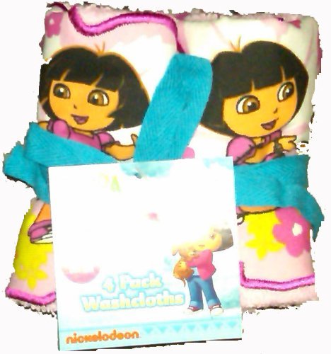 Franco MFG Dora The Explorer Baby Washcloths - 4 Pack