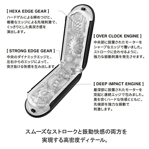TENGA テンガ フリップ ゼロ グラビティ 電動 ハードゲル【Type-C充電対応モデル】黒 繰り返し 洗える しっかり締め付け快感 - 画像4