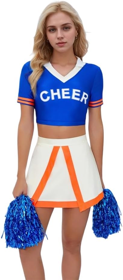 Khanda Cheerleader Costume for Women Sexy Cheerleading Outfit 2025 High School Girl Party Halloween Cheer Uniform Outfit - Image 2