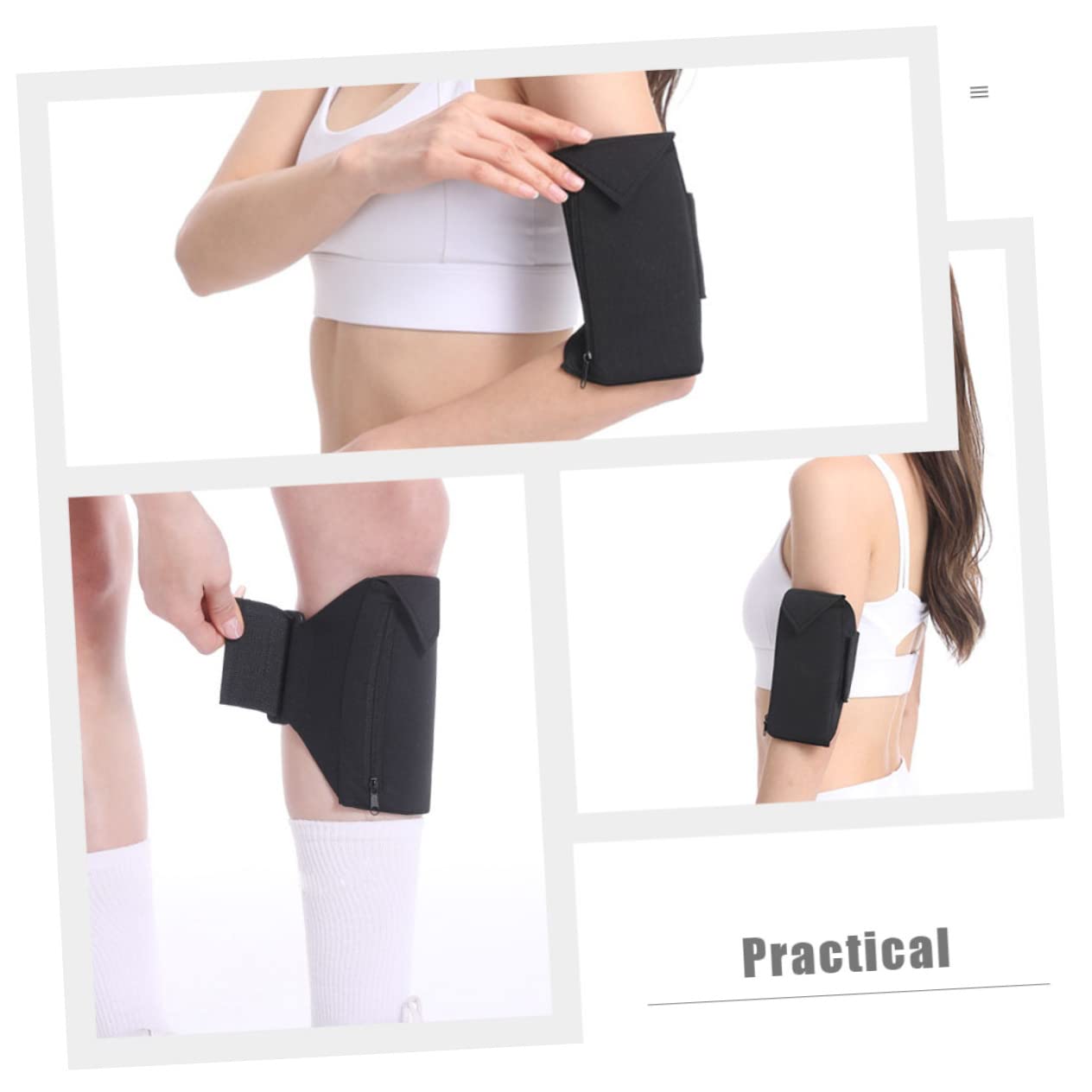 VILLCASE 4 Pezzi Marsupio per Telefono Braccio e Polpaccio per e Fitness Design e Confortevole per e Accessori per Attività Outdoor e