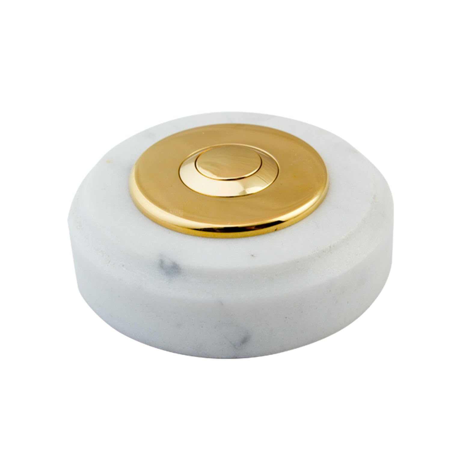 Sonnette Anvers filaire marbre blanc collerette laiton