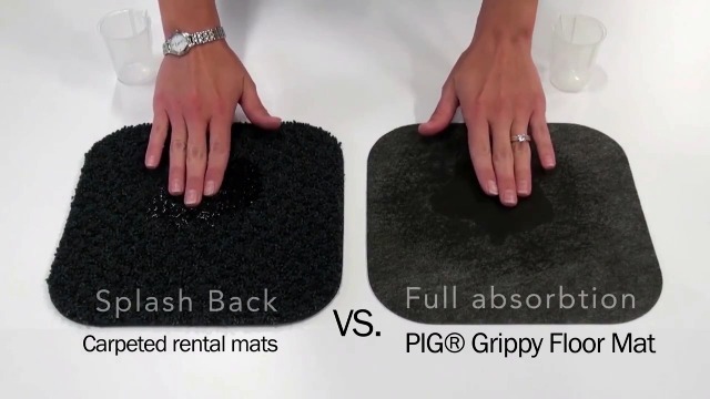 Image of PIG Grippy Floor Mat Industrial Entrance Mat with Adhesive Backing 3' x 100' Mat Runner Gray GRP36200-GY
