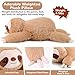 gnomantic Sloth Weighted Stuffed Animals - 22 Inch 4.5 Pounds Weighted Plushies Sloth Stuffed Animals - Big Plush Pillow - Cute Plush Toys Gifts for Kids & Adults (22