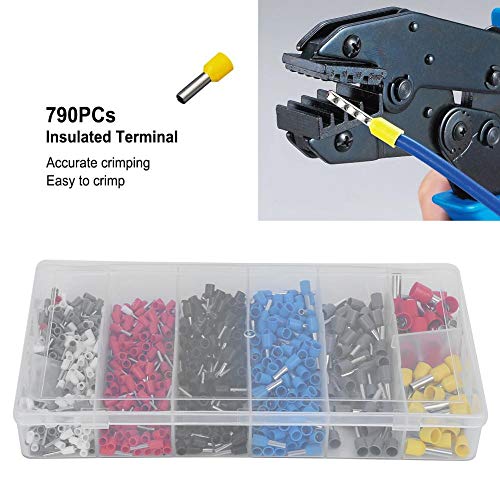 Conector de fiação de PVC, terminal compacto de virola de crimpagem tipo U, equipamento eletrônico A