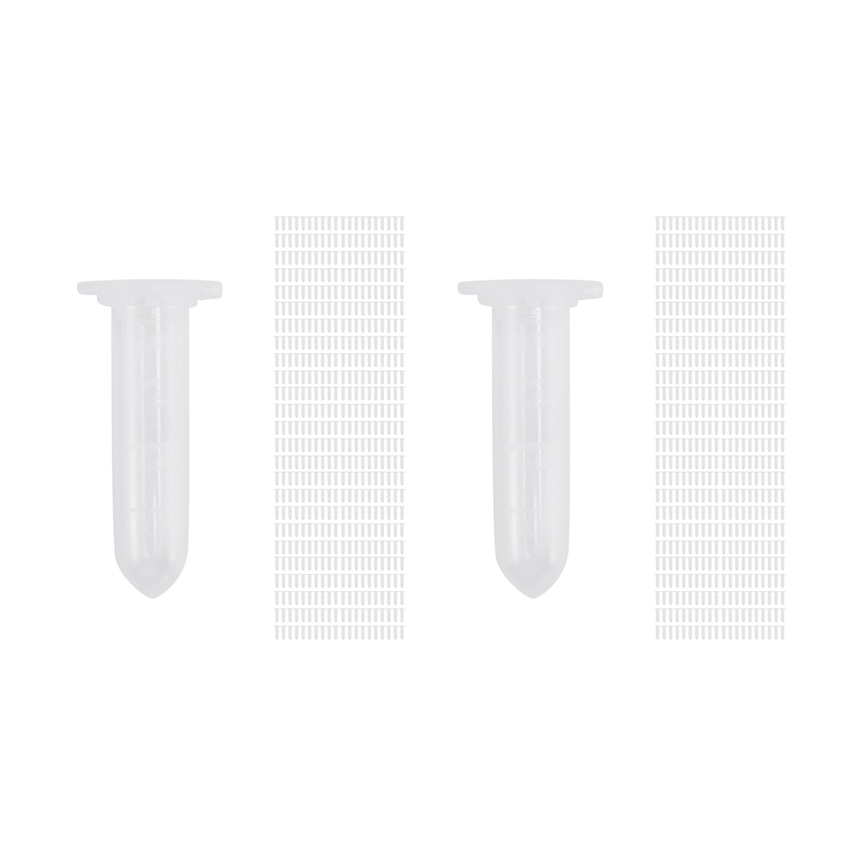 Hndhbfgrt 1000Pcs 2Ml Micro-Centrifuge Tube Test Tube Vial Clear Plastic Vials Container Snap Cap for Laboratory Sample Storage