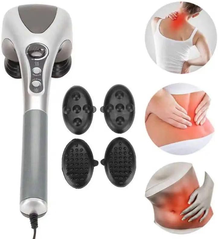 Miniatura 2 de Masajeador eléctrico de espalda, masaje térmico de doble cabeza para aliviar el dolor, masaje de percusión de tejido profundo. Adecuado para cuello,