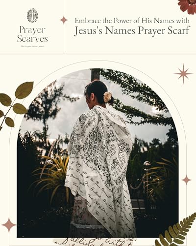 Jesus's Names Christian Prayer Scarf – Large and Soft Scripture Shawl, 75 Languages, 84 Titles of Christ2