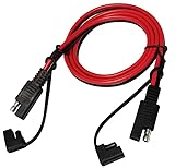 SAE to SAE extension cable with dust cap. Voltage: 1-36V, Current: 20A.14AWG。 Commonly used to connect and transmit solar cell and car battery, easy to use and install. Packing List: 1 x SAE to SAE Cable , Length: 2m. This product will be replaced or...