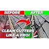 Gutter Cleaning Tool with Threaded Design to Attach to Standard Poles, Gutter Cleaning Spoon and Scoop with Hook to Clean Leaves and Debris Under Gutter Hangers, Multi-Use Tool- Made in USA