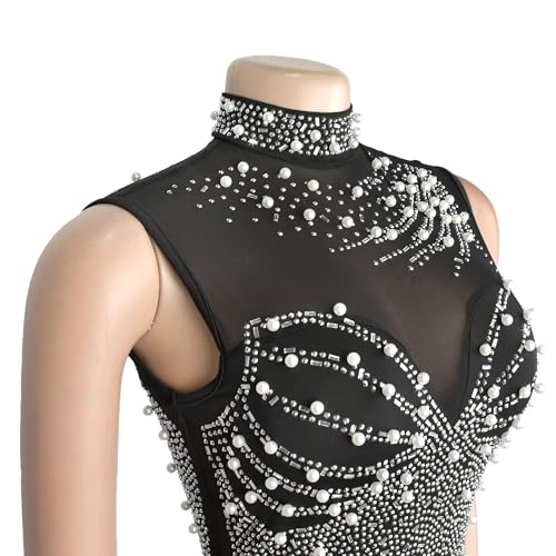 Image of Nagfar Women Rhinestone Sequin Birthday Party Sexy New Year Formal Dress