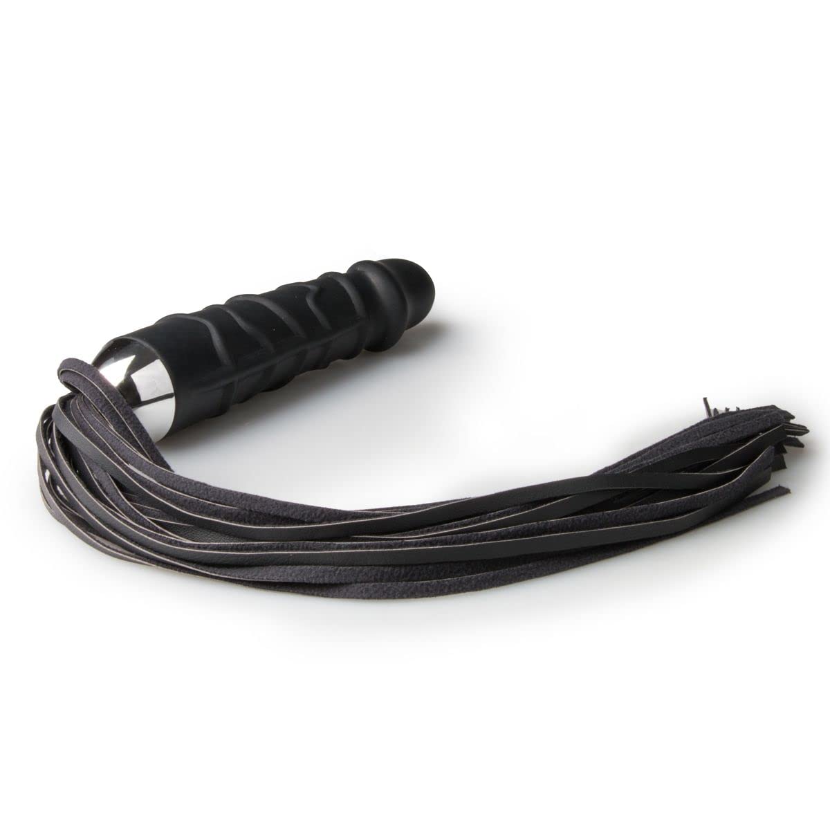 EasyToys Fetish Collection - SM latigo con 14 cm consolador - consolador de color violeta con SM látigo de cuero - diseñado para juegos de rol - Ponyplay