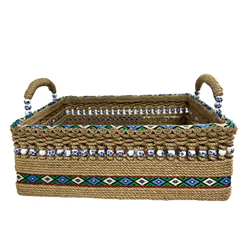 Exquisite handmade hemp rope storage baskets