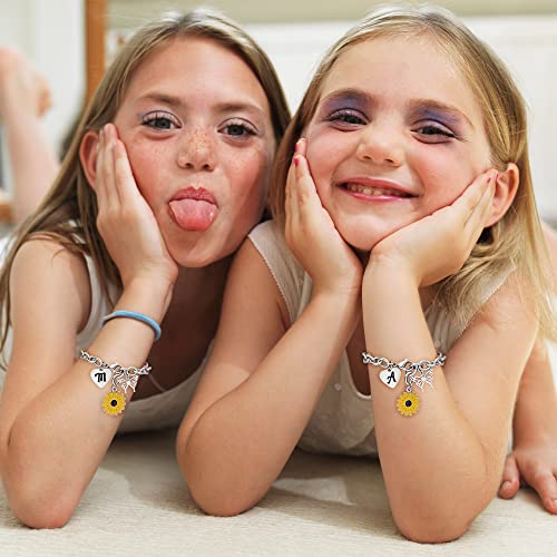 Charm Bracelets For Teen Girls Gifts Teenage Mothers Day Daughter Girl Gift Ideas 12 Year Old Girl Birthday Jewelry Initial Butterfly Women Female Easter Stocking Stuffers Christmas Valentines Her #TOP3